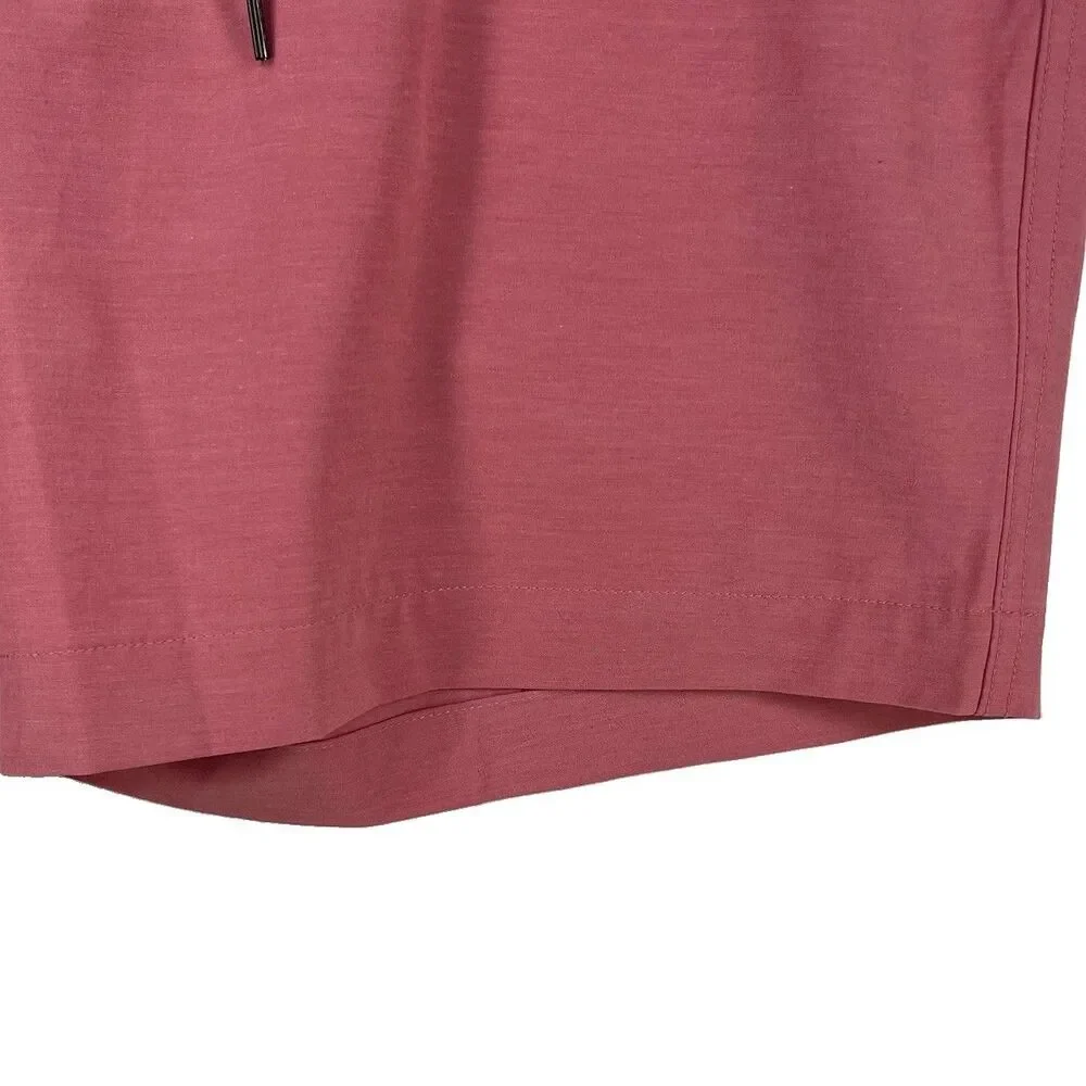 Faherty All Day Shorts Men's 34 Drawstring Chino 7 Inseam Stretch Dark Pink